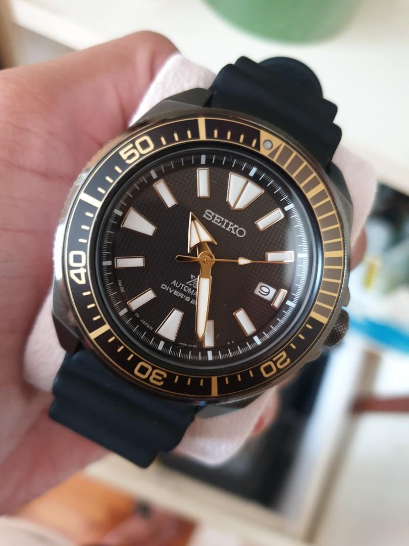 seiko samurai gold black