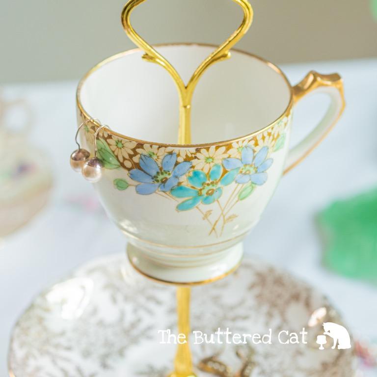 Teacup jewelry holder hot sale