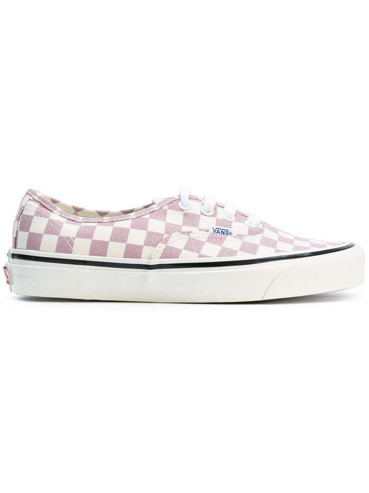checkered pink and white vans