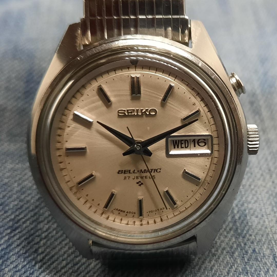 Vintage 1967 Seiko Bell-Matic 4006-7020 27 Jewels Automatic Men's Watch,  Women's Fashion, Watches & Accessories, Watches on Carousell