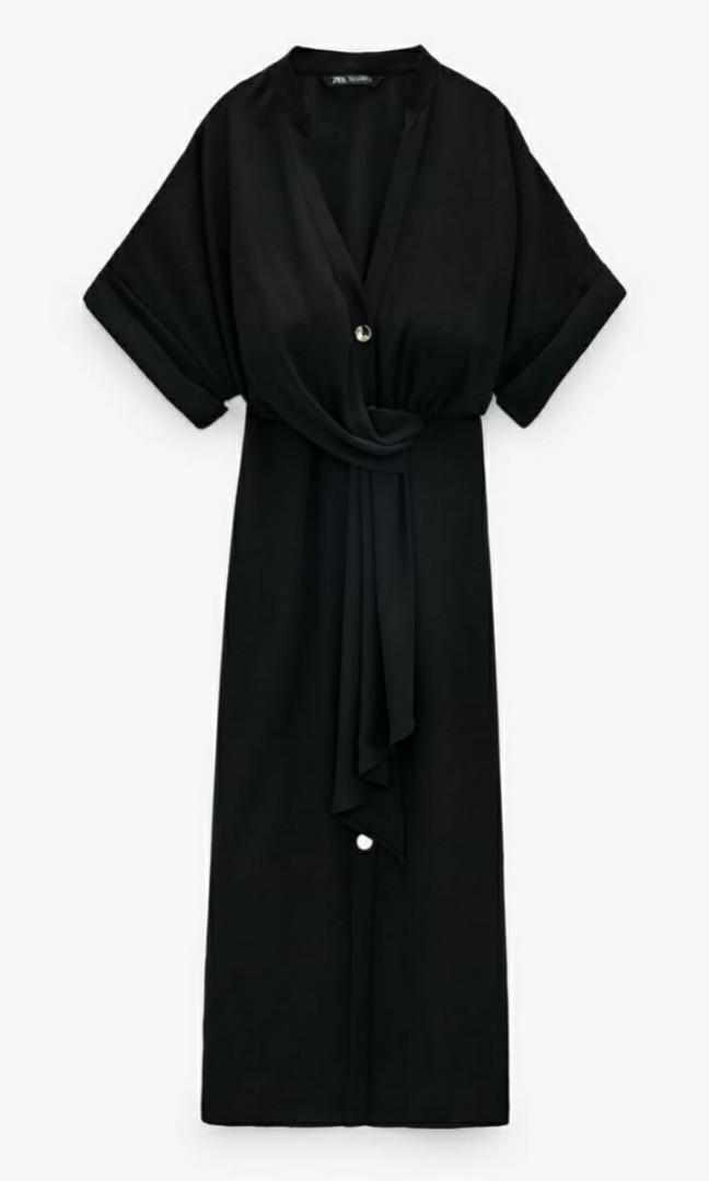 knee length dresses for ladies Zara Twist Knot Bridesmaid Dress main image 0