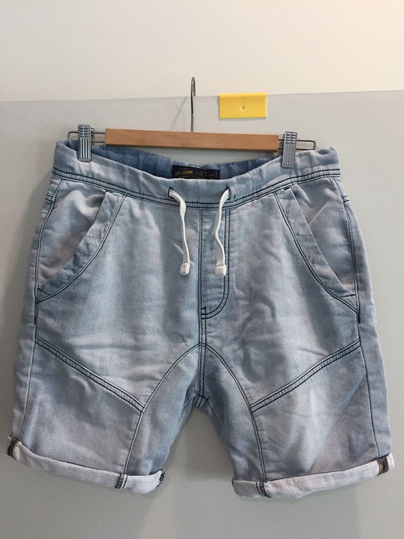 zara soft denim shorts