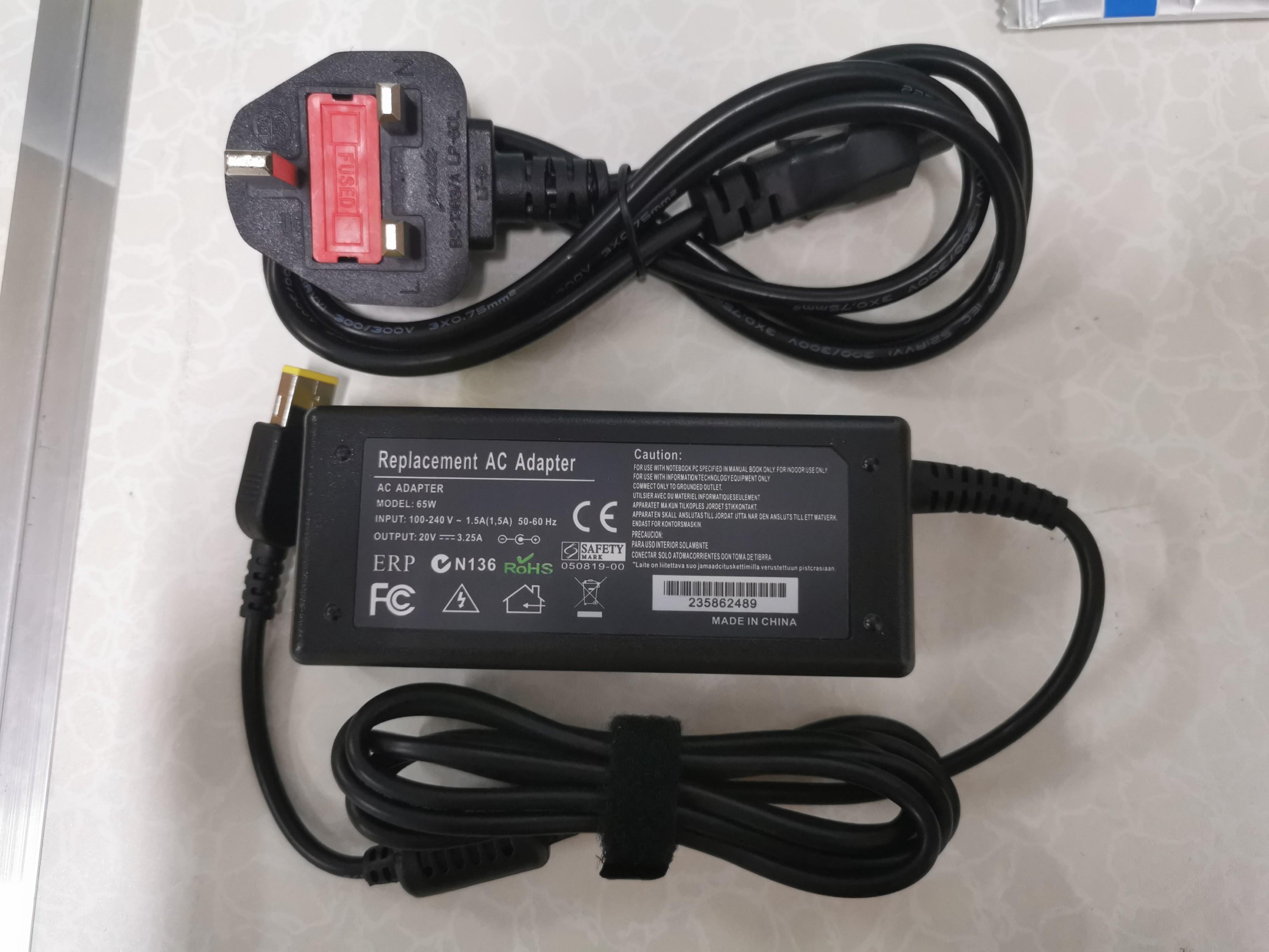 20V 3.25A 60W Replacement AC Adapter406104652351416322