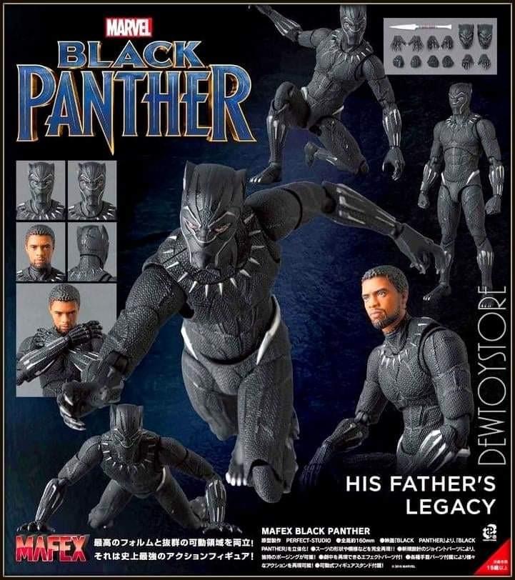 Medicom MAFEX Black Panther No.091 Action Figure New Authentic Sealed Avengers Medicom MAFEX Black Panther No.091 Action Figure New Authentic Sealed Avengers