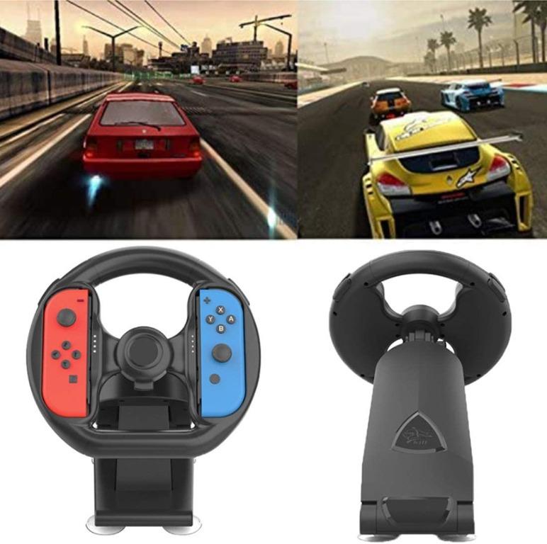 全新ns Switch 體感控制器呔盤軚盤方向盤wheel Stand 支架 Dobe 玩孖車賽車mario Kart 8 Live Home Circuit必備 電子遊戲 電子遊戲機 Nintendo 任天堂 Carousell