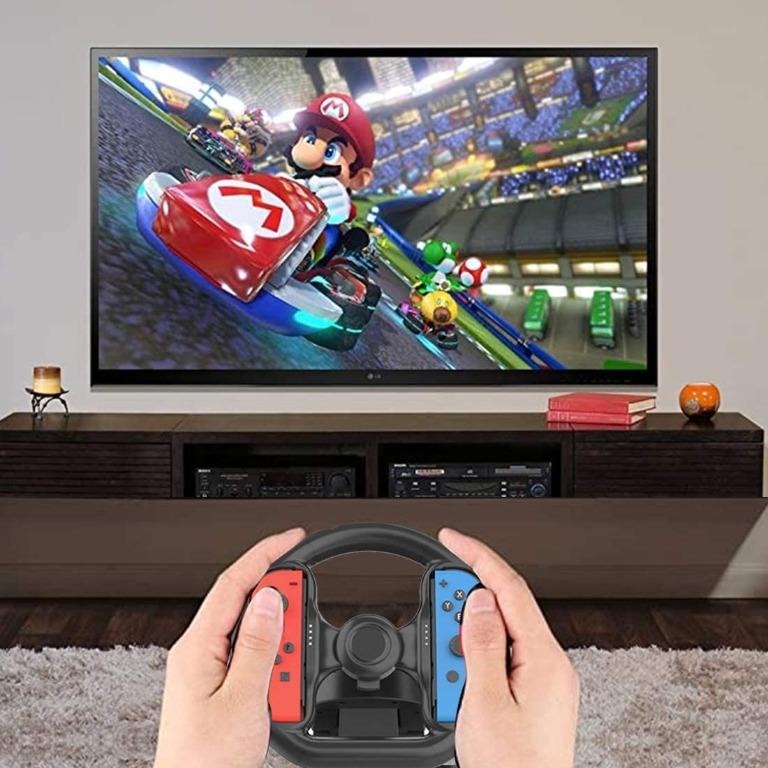 全新ns Switch 體感控制器呔盤軚盤方向盤wheel Stand 支架 Dobe 玩孖車賽車mario Kart 8 Live Home Circuit必備 電子遊戲 電子遊戲機 Nintendo 任天堂 Carousell