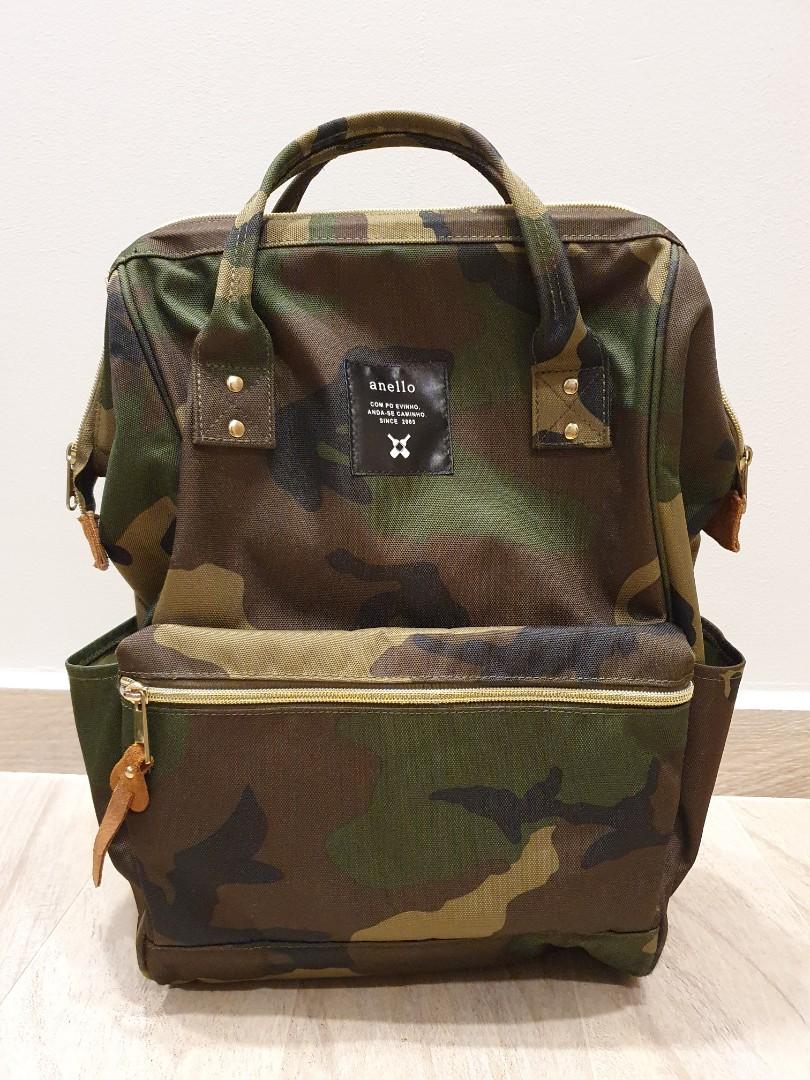 Authentic Anello Anello Bag Camouflage Anello Backpack, Women's