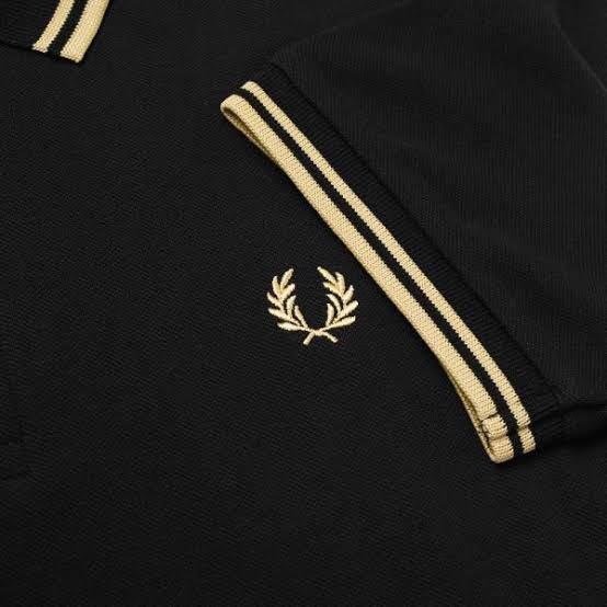 authentic fred perry m12 black champagne made in england, Fesyen