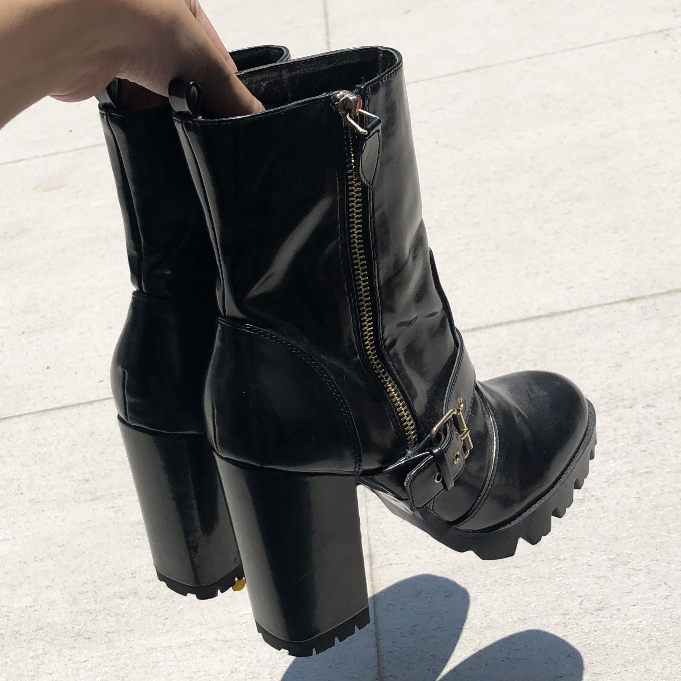 black high boots