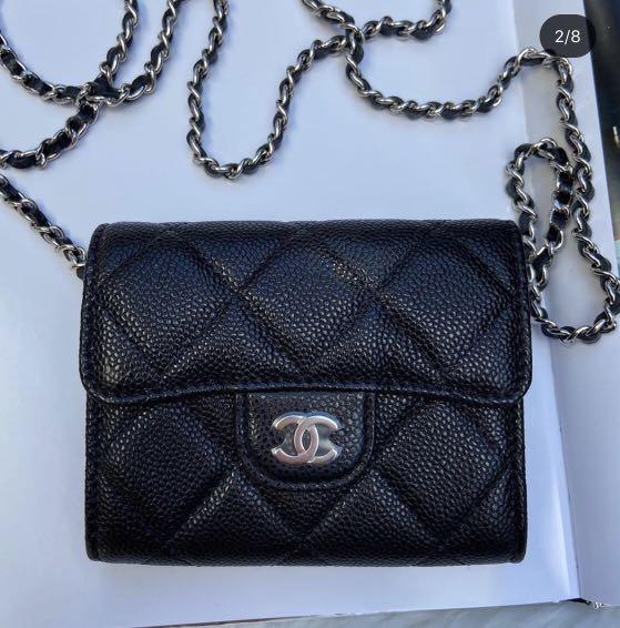 BN 20B Chanel classic card holder with chain, Luxury, Bags & Wallets on  Carousell
