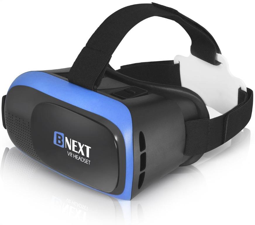 BNEXT VR Headset 3D VR Glasses | Blue | w/Eye Protection (Category: Headphones & Headsets) located in Las Pinas. Submitted by clearancefanatic (Listing ID 1033081080, Image 1). Description: NOTE: Damaged box. Unit is brand new The Bnext VR HEADSET is a truly remarkable video game system. By inserting a compatible smartphone securely into the front face piece, you can play games in a total 360-degree world where the only limit is your imagination.