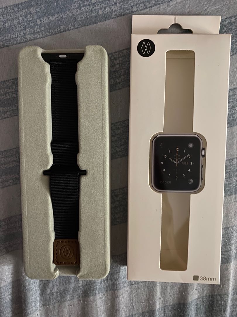 Brand New Monowear Design Nylon Active Band for 38mm 40mm Apple Watch Black Mobile Phones Gadgets Mobile Gadget Accessories Other Mobile Gadget Accessories on Carousell