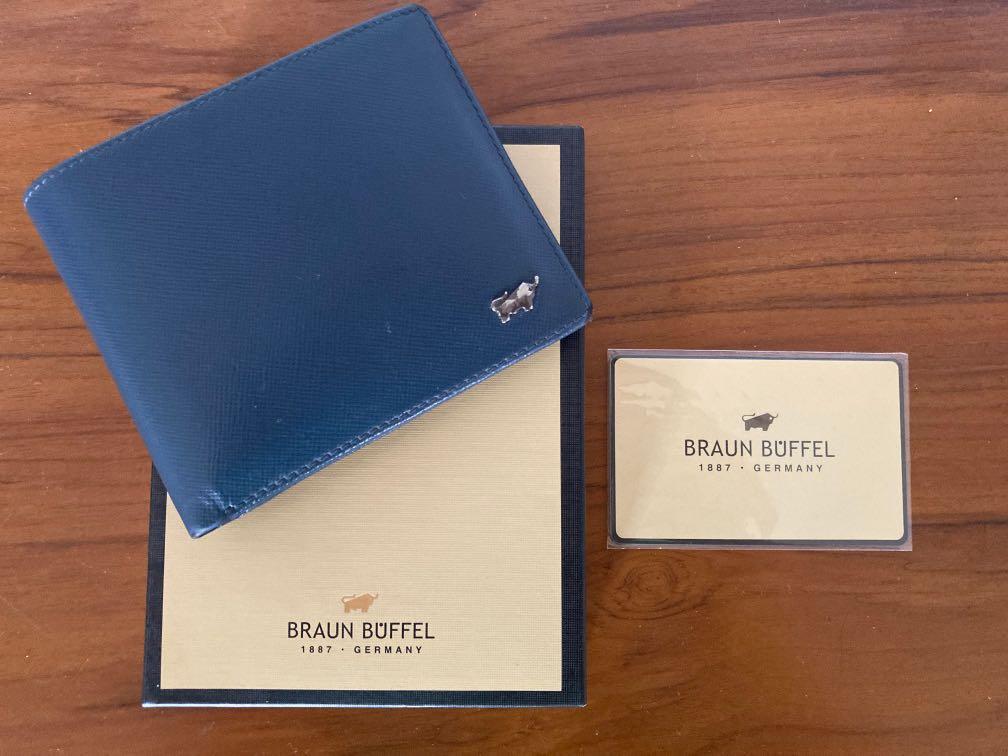 braun buffel wallet blue
