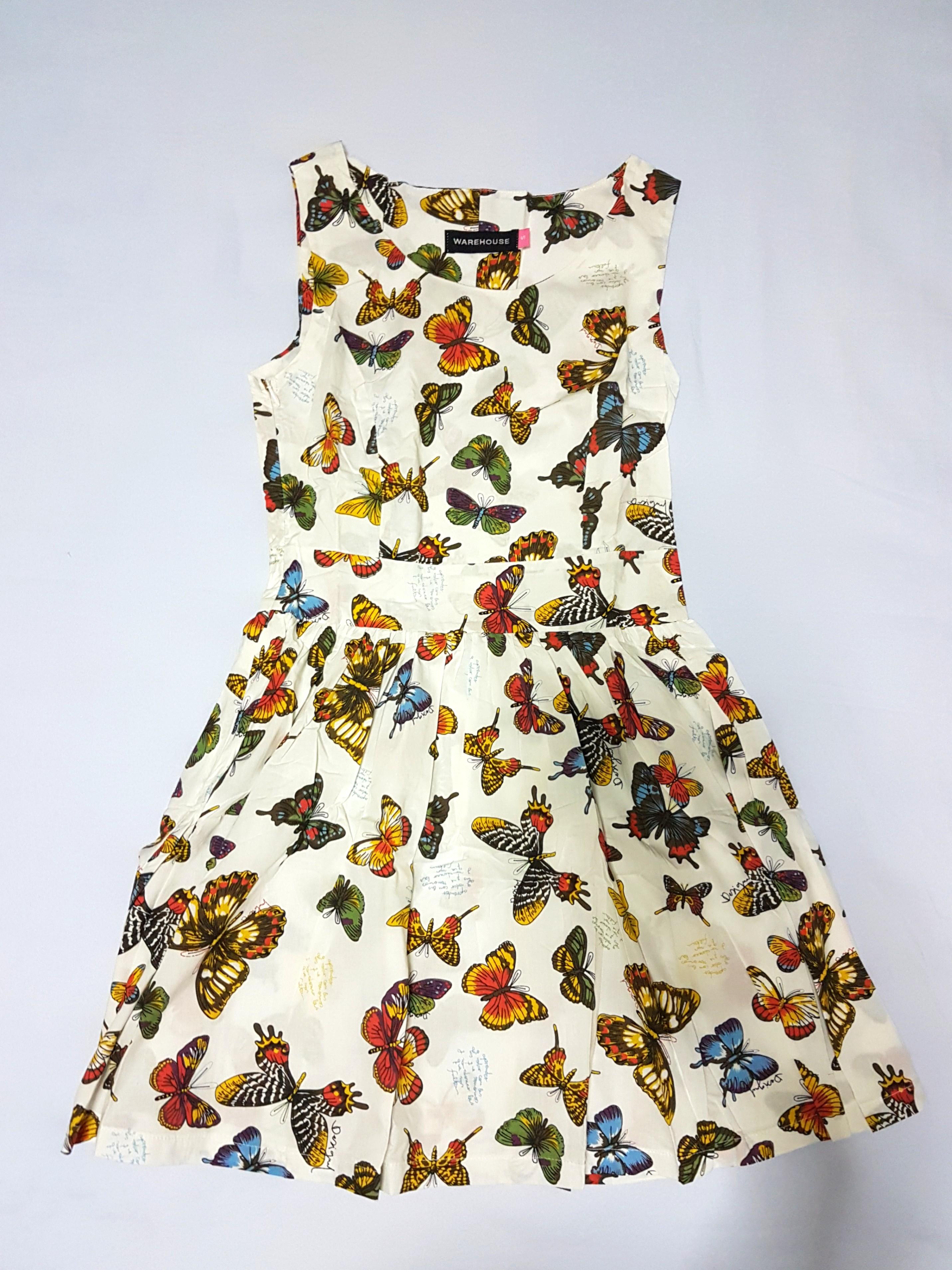 Butterfly dress womens Clearance