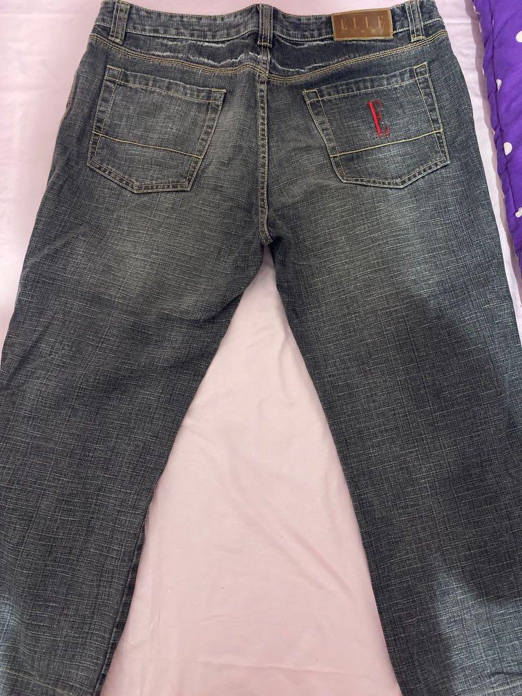 SALEE!!!! Celana Jeans Elle Original Kulot, Fesyen Pria, Pakaian , Bawahan  di Carousell