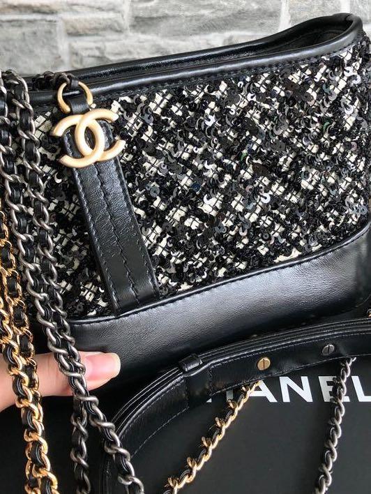 Chanel Black Pink CC Sequin Mini Gabrielle Hobo, myGemma, SG