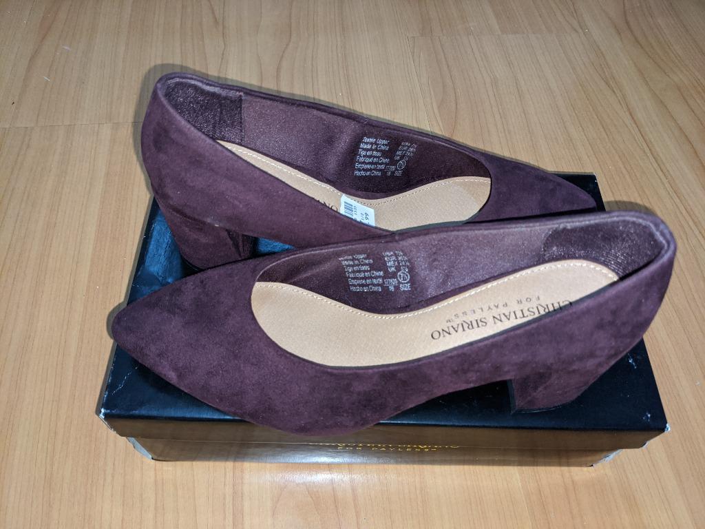 purple suede heels