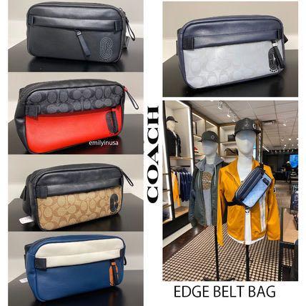 COACH Men 599 Signature Colorblock Edge Belt Bag Sport Red Charcoal Men s Fashion Bags Sling Bags on Carousell