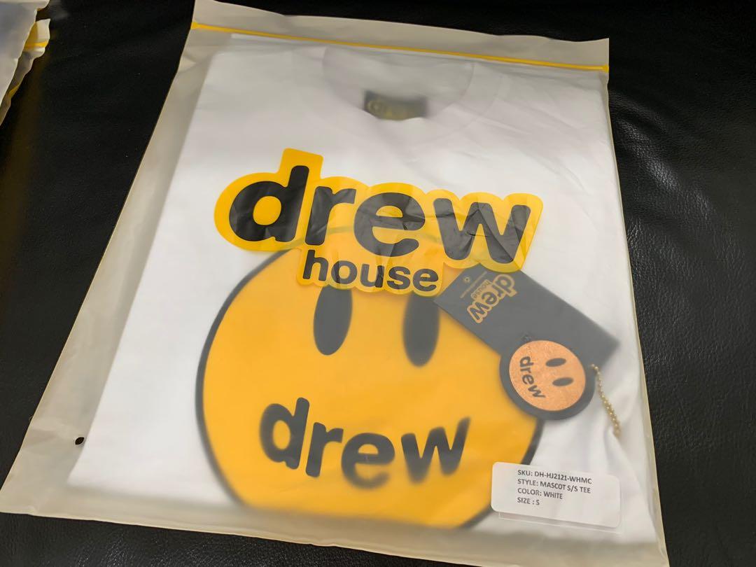 Drew House mascot ss tee-white S size, 男裝, 上身及套裝, 衛衣 