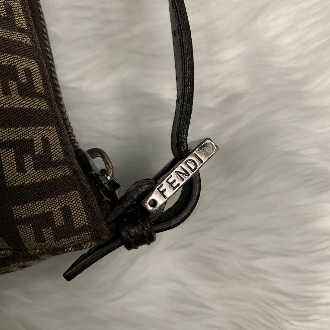 FENDI Zucchino Mini Pochette Black 960650