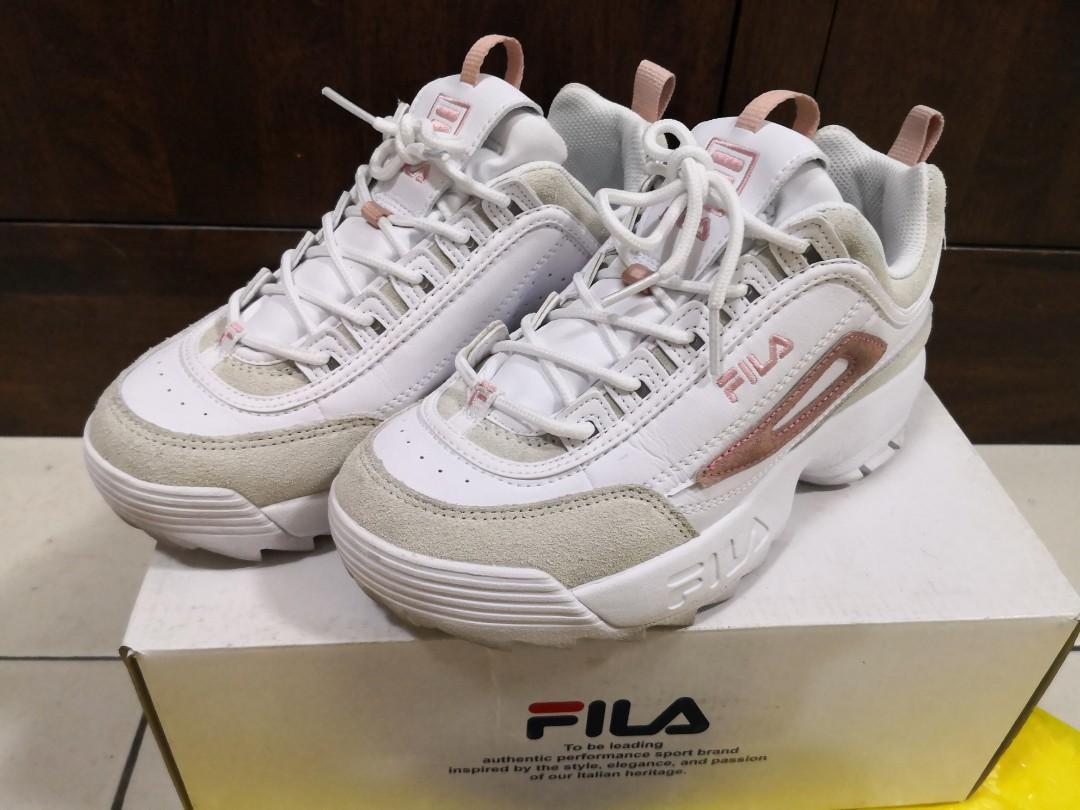 FILA disruptor II pink, Women's Fashion 