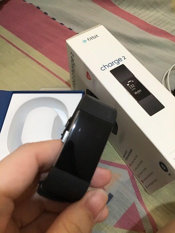 Fitbit charge 2 (Category: Chargers) located in Manila. Submitted by as_declutter (Listing ID 1033014903, Image 2). Description: size: small Original price: P8,200 Female owned Barely used (switched to apple watch) Comes with the original box and charger Will include 2 free bands/ bracelets .