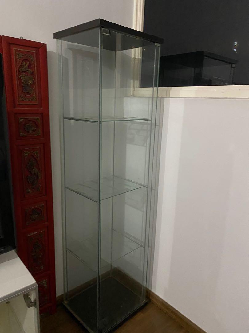 Glass Showcase Fm Ikea Furniture Shelves Drawers On Carousell