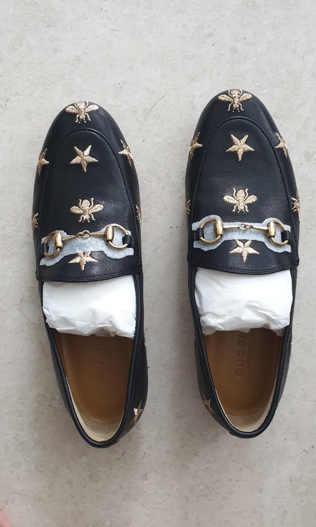 Gucci Jordaan stars and bee loafer 36 