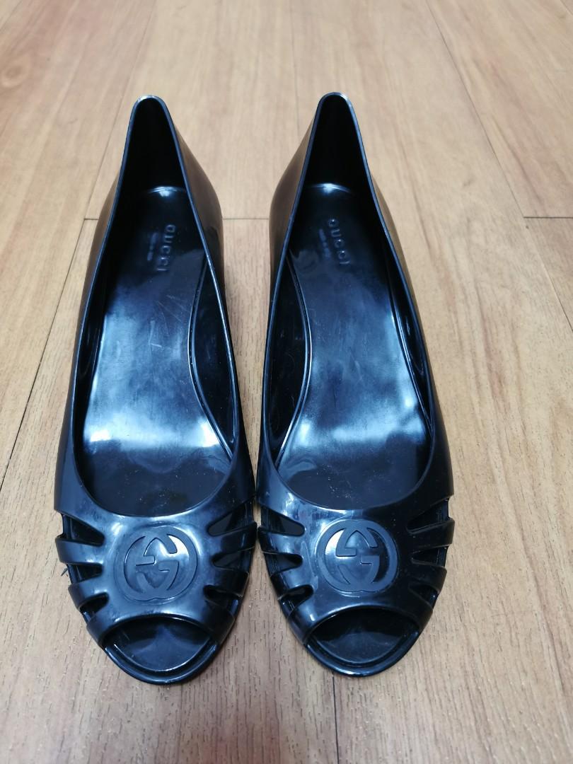 Gucci marola jelly top wedge