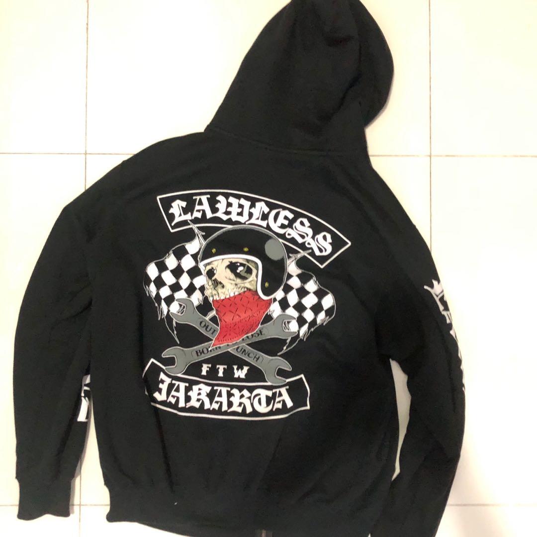 Hoodie Lawless Jakarta Roadskull Fesyen Pria Pakaian Baju Luaran Di Carousell