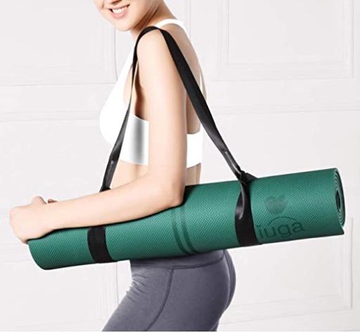 IUGA Eco Friendly Yoga Mat with Alignment Lines, Free Carry Strap, Non Slip  TPE Yoga Mat for All Types of Yoga, Extra Large Exercise and Fitness Mat  Size 72”X26”X1/4 : Buy Online