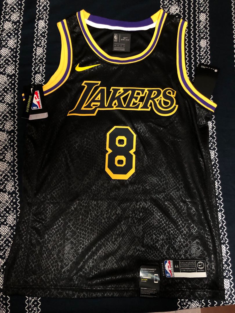 KOBE BRYANT LAKERS BLACK MAMBA CITY EDITION SWINGMAN JERSEY BLACK GOLD,  Men's Fashion, Activewear on Carousell