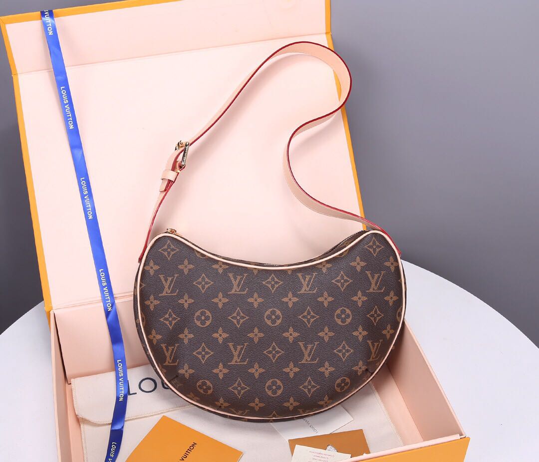 Louis Vuitton Pochette Croissant Handbag Purse Monogram M51510 Mi0063