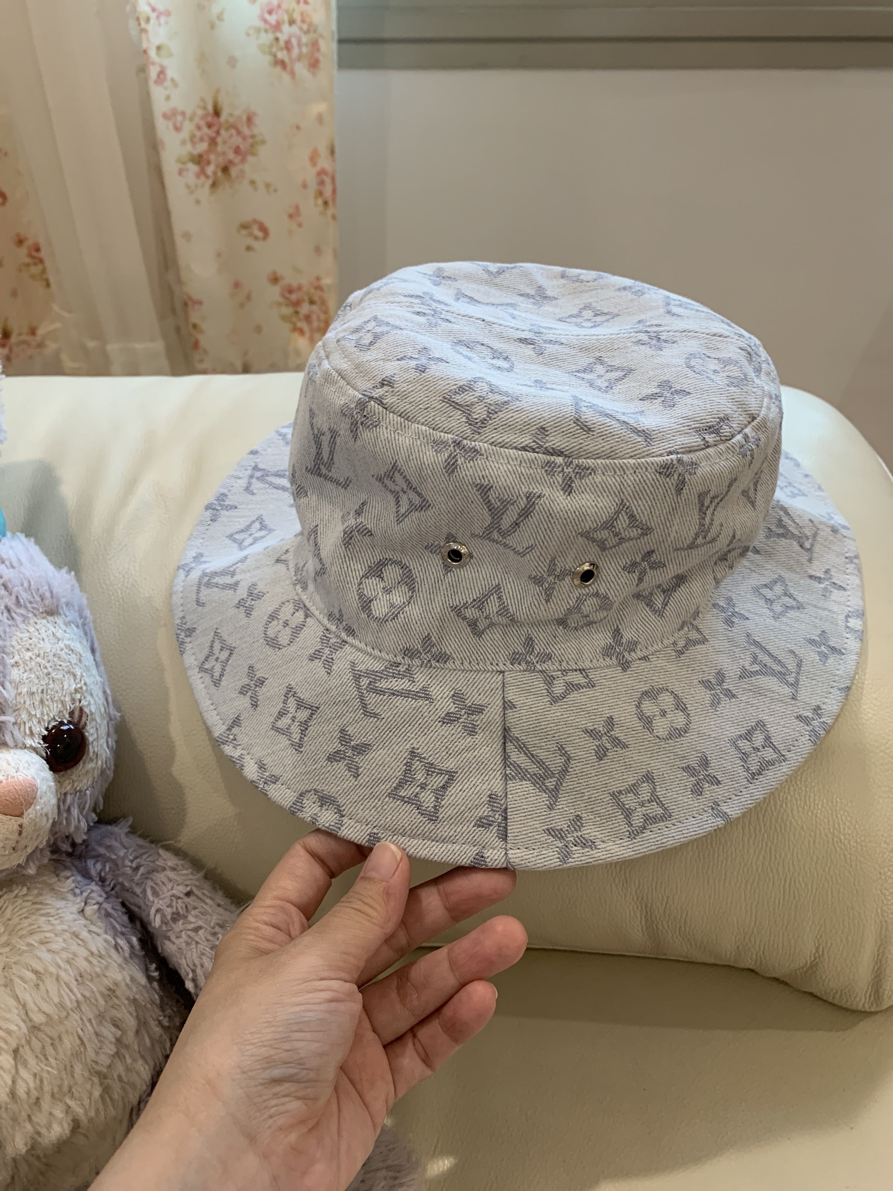 Louis Vuitton LV Graphical Reversible Bucket Hat In Grey - Praise