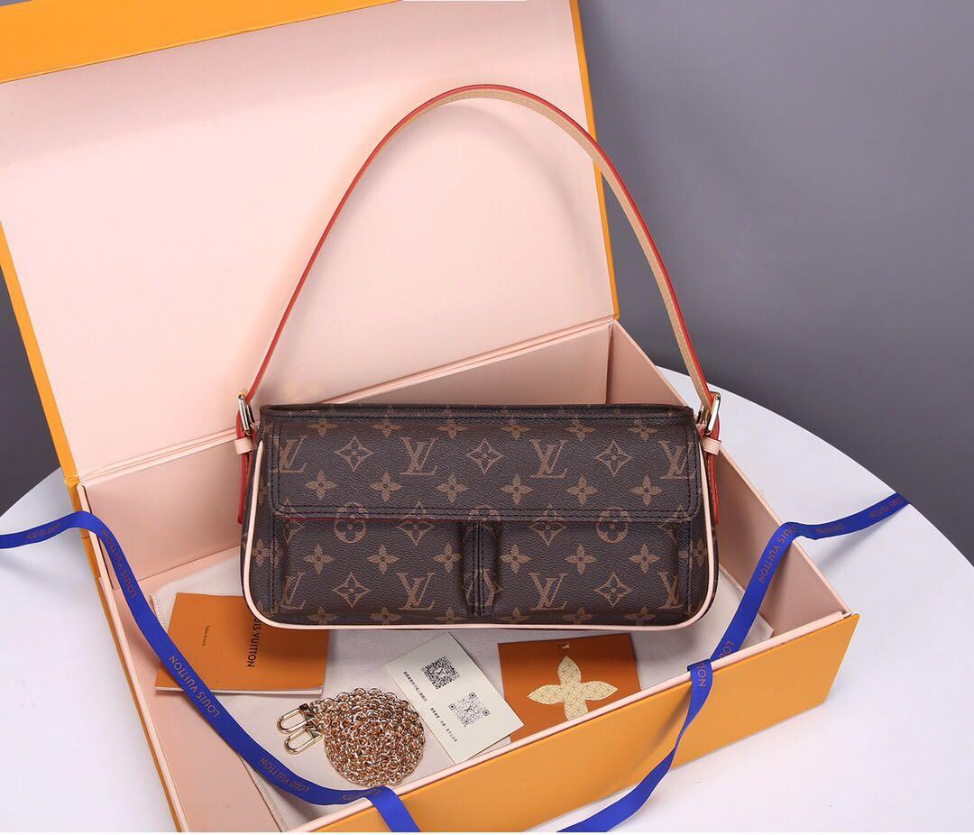 Authentic Louis Vuitton Viva Cite MM Monogram M51164 Handbag Shoulder Bag LV