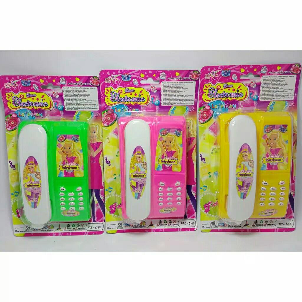 Mainan Telepon Barbie Mainan Telpin Motif Berbie Telpon Mainan Bayi Anak Mainan Baby Walker Di Carousell