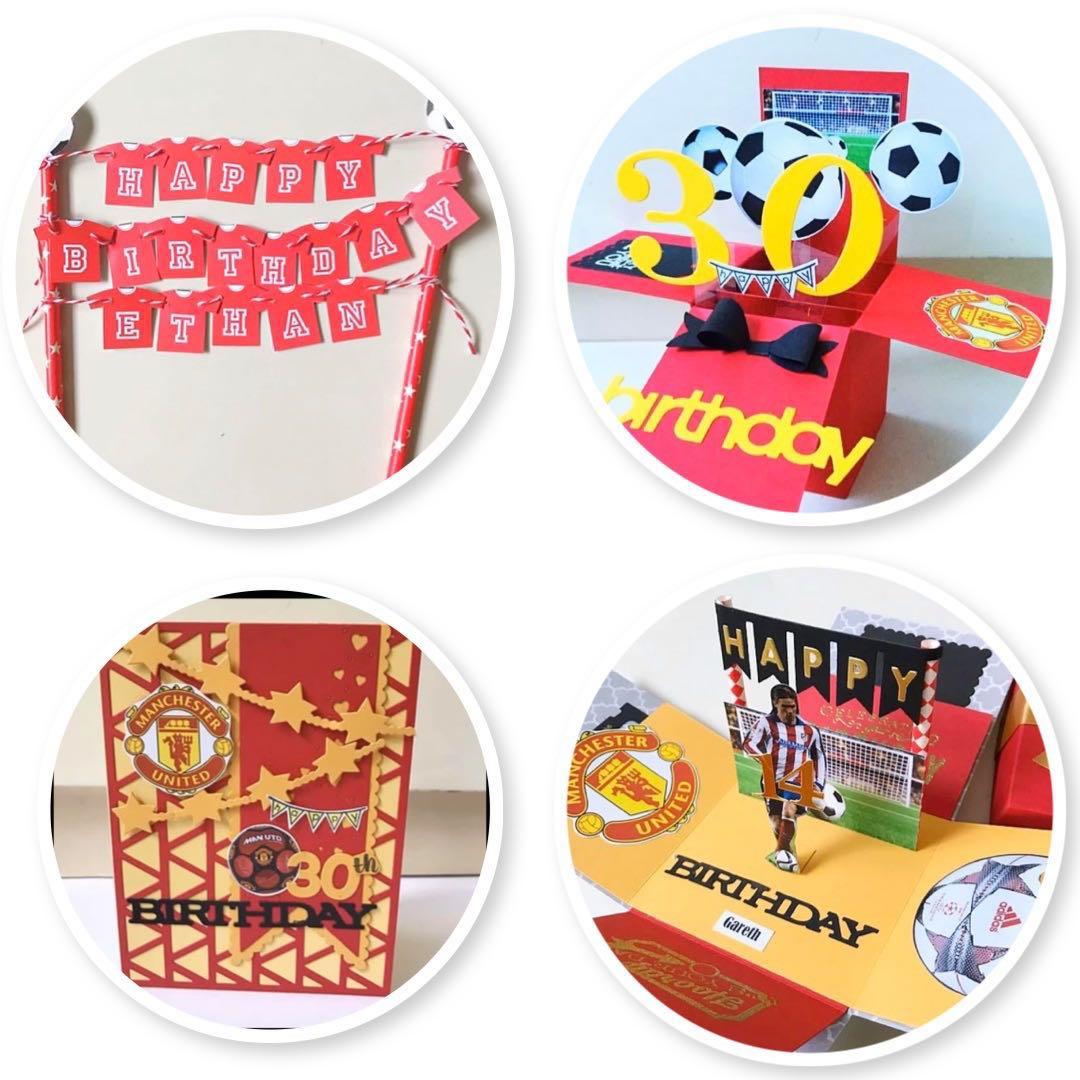 Manchester United Handmade Card Banner Explosion Box Card Design Craft Handmade Craft On Carousell