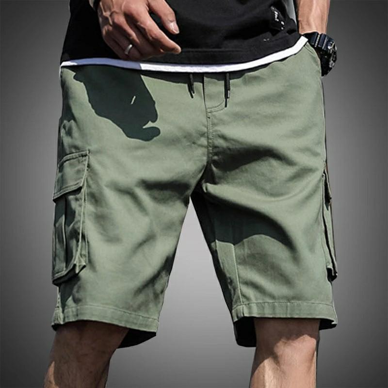 Mens army green cargo shorts online