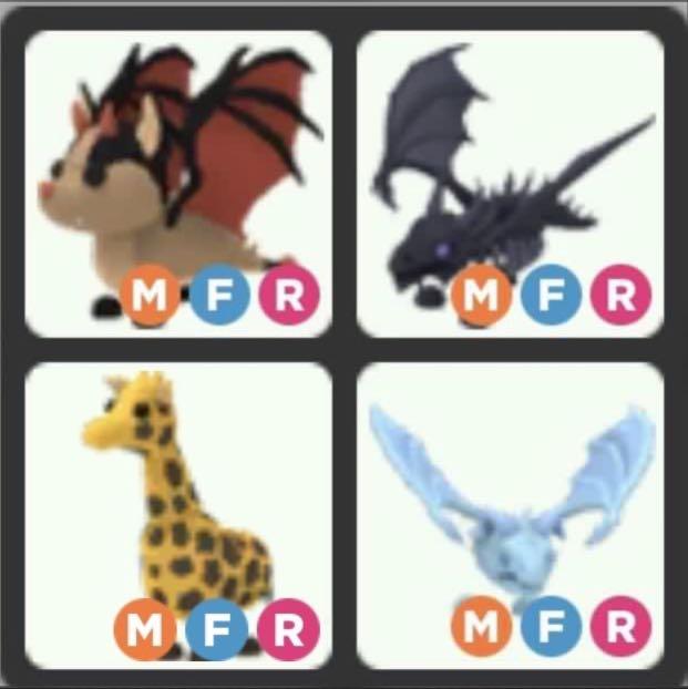 Mfr Legendaries For Sale Adopt Me Roblox Mfr Shadow Giraffe Toys Games Video Gaming In Game Products On Carousell - roblox adopt me pets neon giraffe