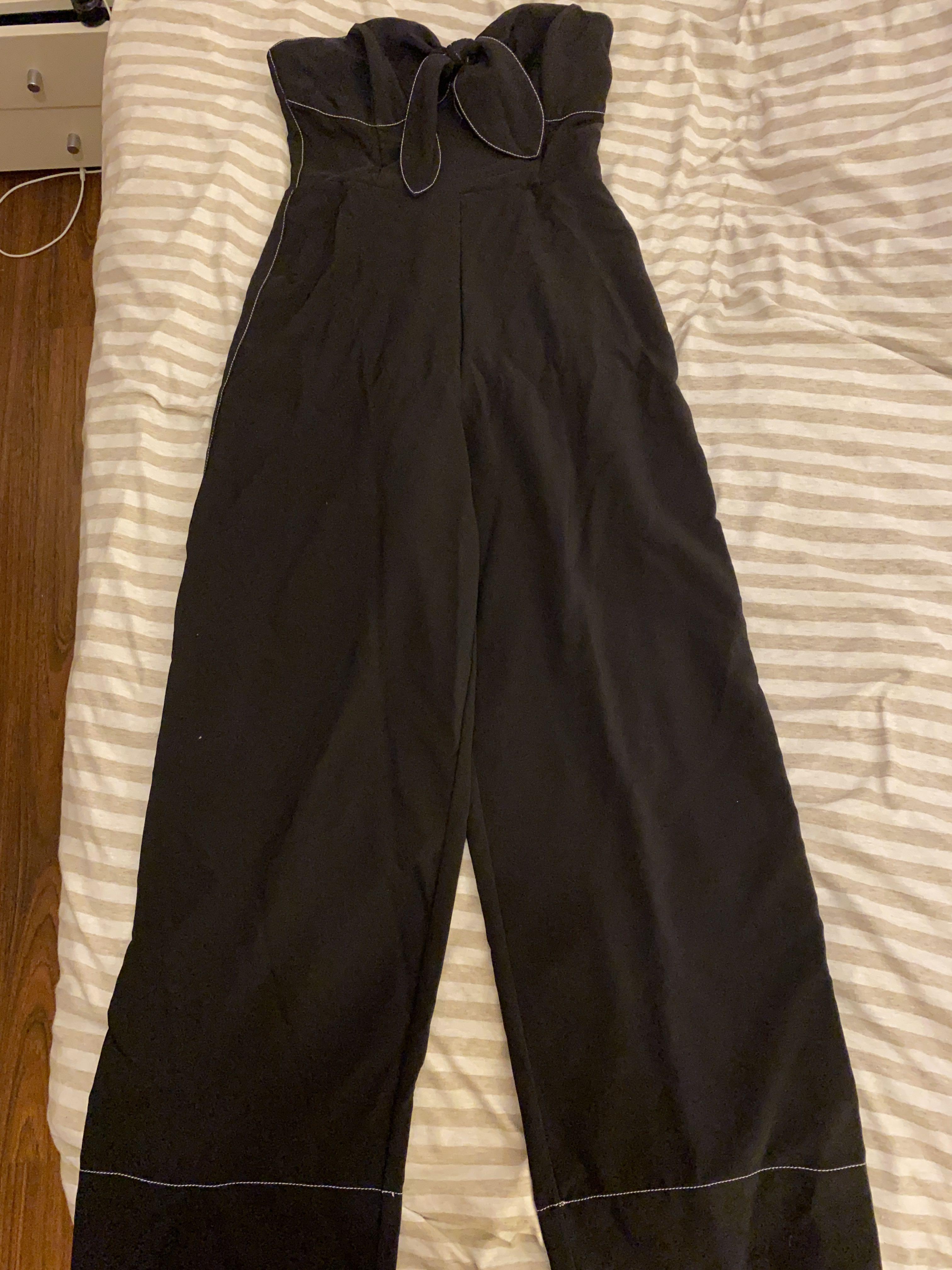 Miss selfridge petite black jumpsuit store