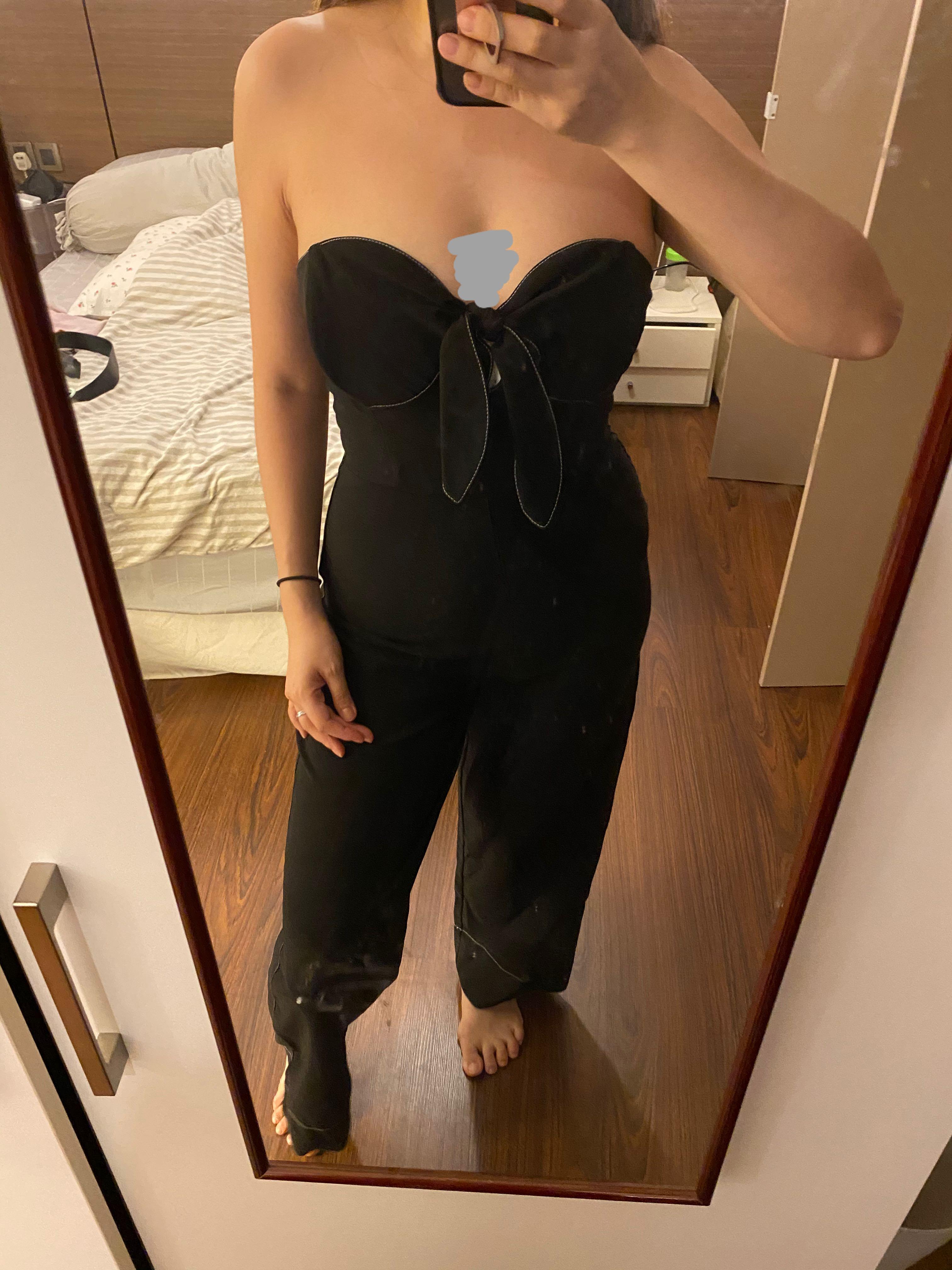 Miss selfridge petite black jumpsuit clearance