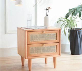 bedside table rattan furniture home living carousell singapore