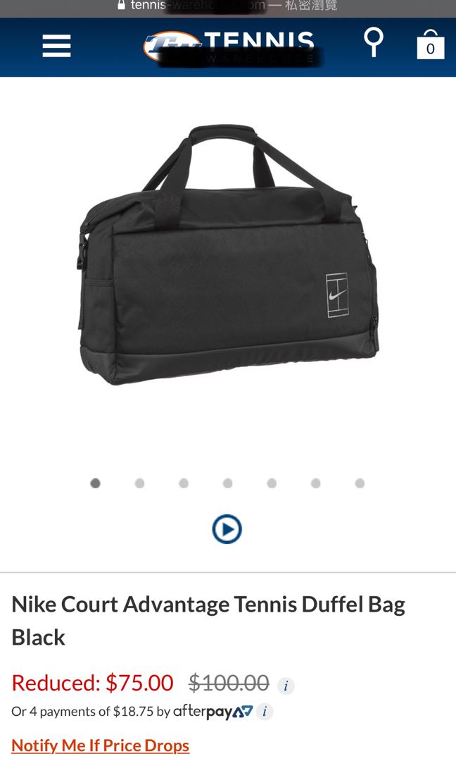 nike court advantage duffel bag