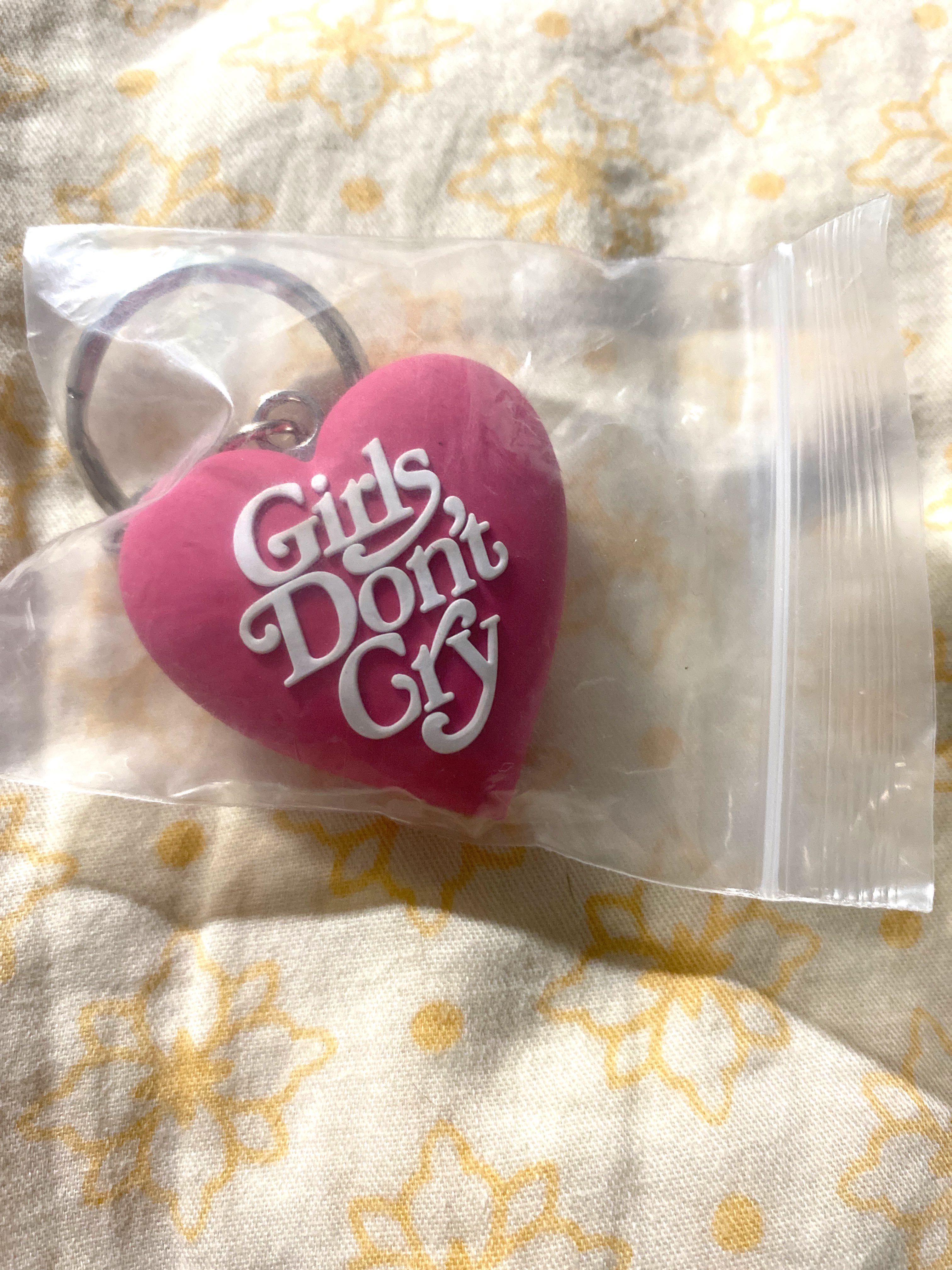 On hand now - Verdy girls don't cry key chain pink, Men's Fashion