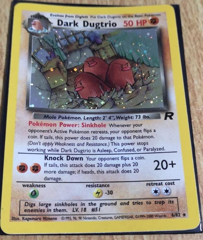 First Edition /82 Rare Dark Dugtrio Pokemon Team Rocket Englisch 