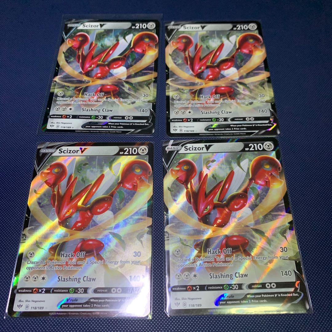 Pokemon Tcg Scizor V Toys Games Board Games Cards On Carousell
