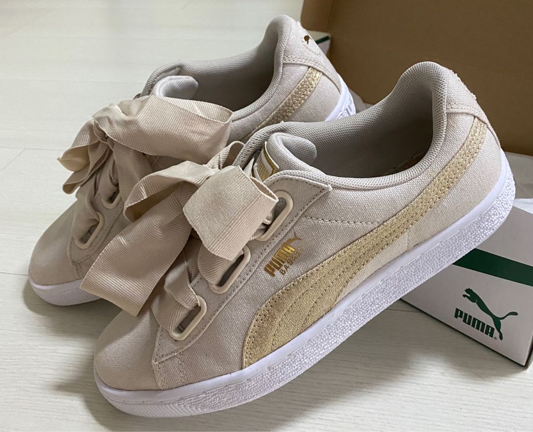 PUMA Basket Heart Canvas Women s Fashion Footwear Sneakers