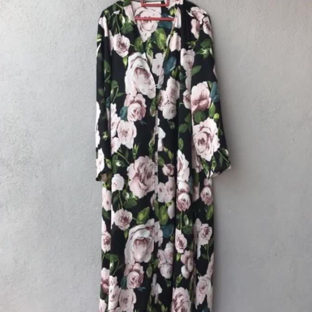 Forever 21 enchanted rose maxi cardigan new arrivals