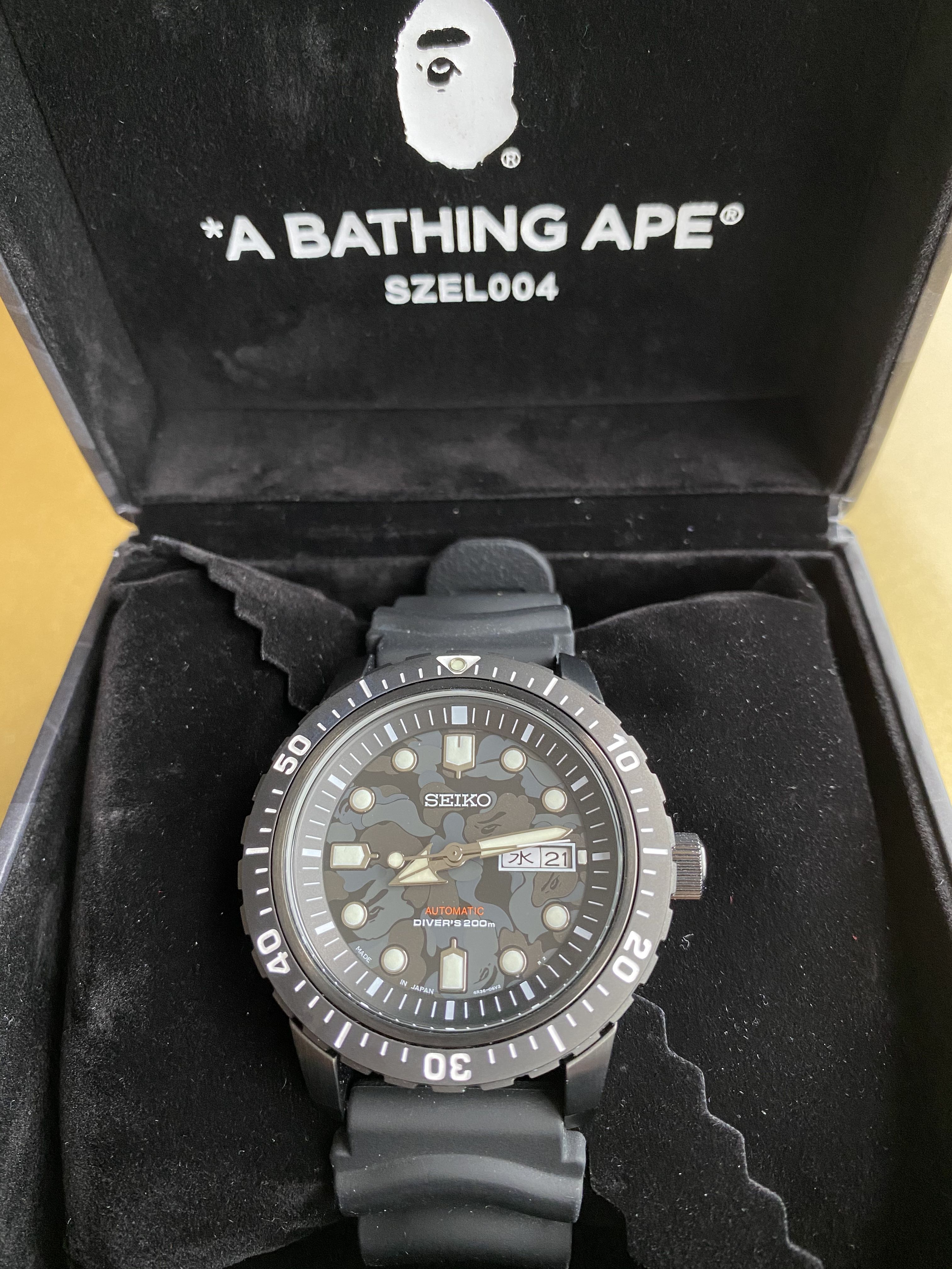 Seiko x BAPE SZEL004 Diver Watch, Men's Fashion, Watches & Accessories,  Watches on Carousell