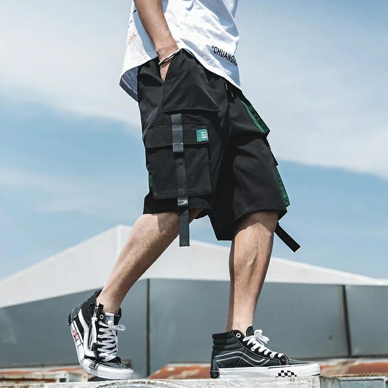 Streetwear Summer Shorts Men Casual Side pocket